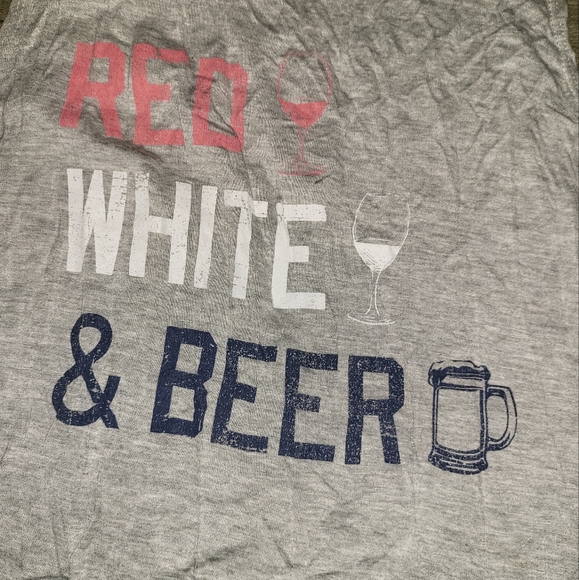 Grayson/Threads Red, White, and Beer Tank Top - Picture 1 of 3